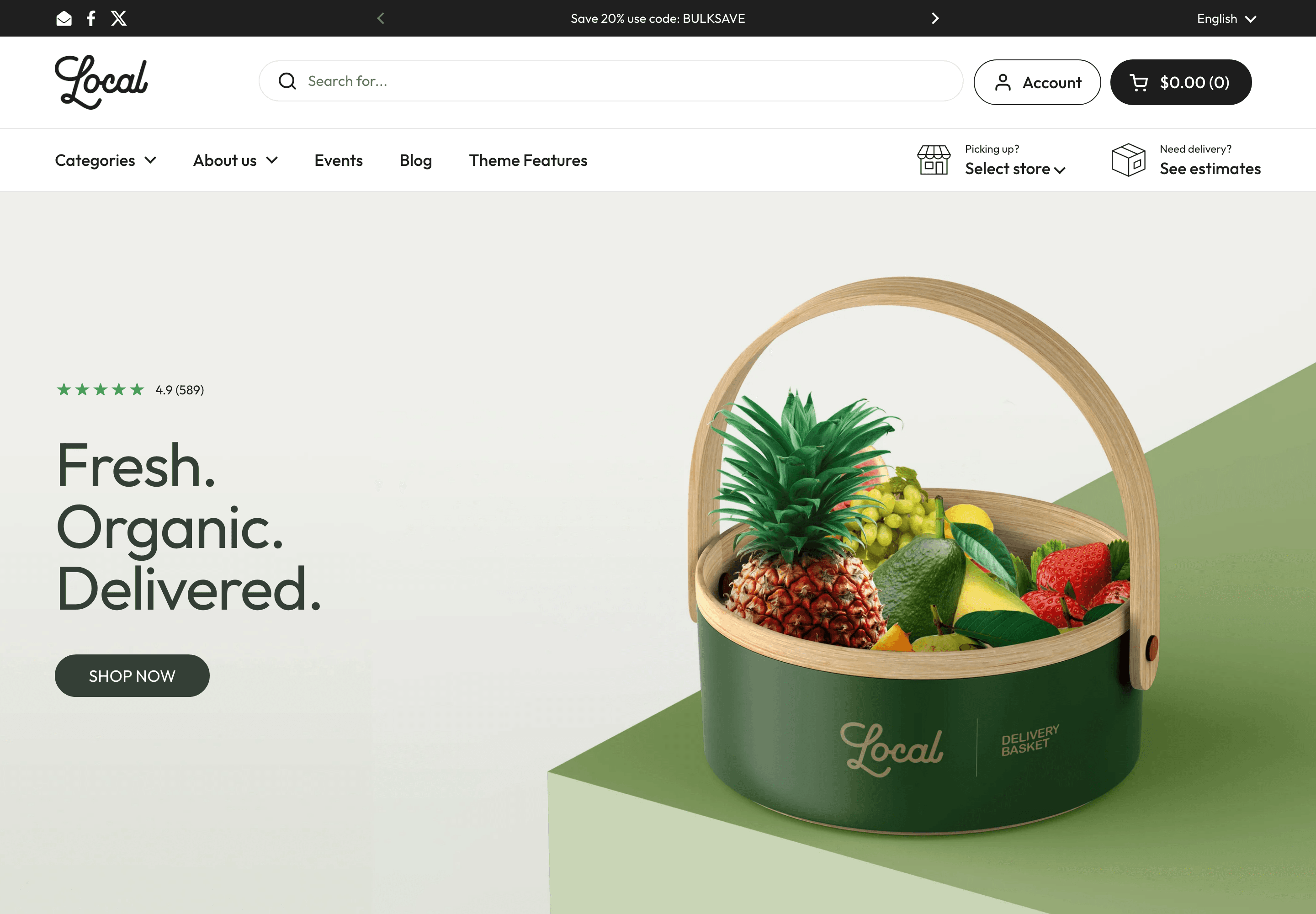 Storefront homepage under review